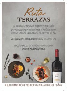 Seguí la «Ruta Terrazas» con los exclusivos vinos de la bodega en restaurantes de todo el país