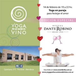 En San Valentín vuelve Yoga (de a dos) por los Caminos del Vino.