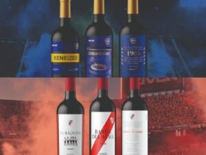 Estas botellas de vino se juegan el «superclásico»