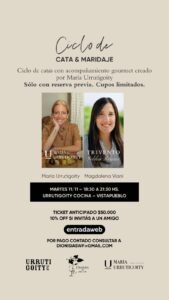 Magdalena Viani de Trivento en el Ciclo Dionisias & Urrutigoity Cocina