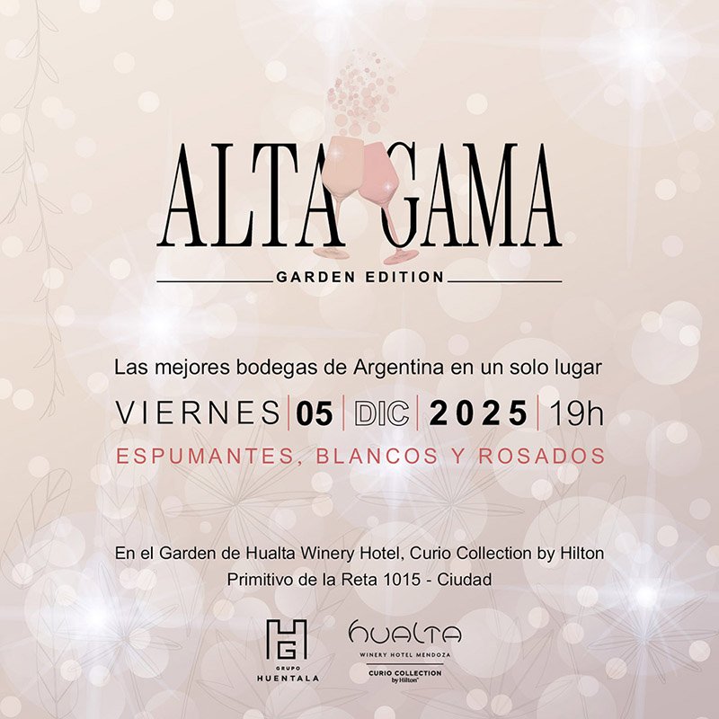 La feria “Alta Gama” llega en diciembre con una edición dedicada a vinos blancos, rosados y espumantes