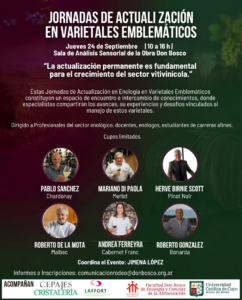 Jornadas de actualización en varietales emblemáticos en la facultad Don Bosco 24/9